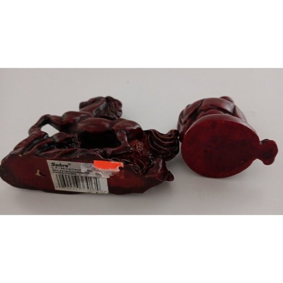 Vintage Small Laughing Lucky Buddha Statue Red Resin and Feng Shui Dragon Lot - Picture 8 of 15